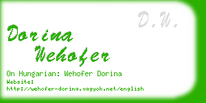 dorina wehofer business card